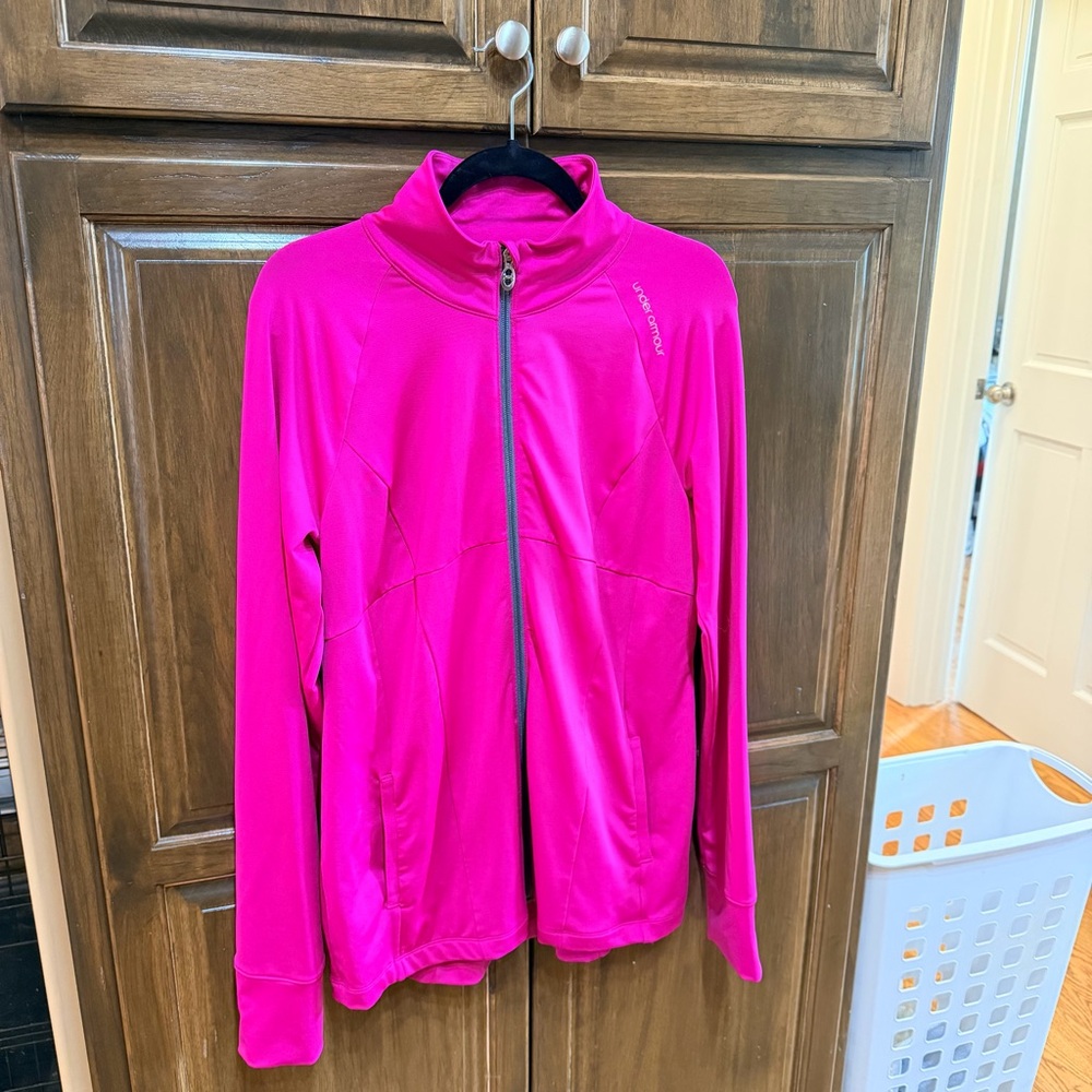 Under Armour Pink Full-Zip Athletic Jacket
